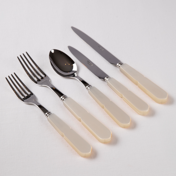 Five Piece Gustave Pearl Flatware Set