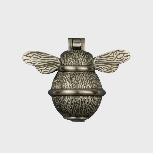 Brass Bee Door Knocker - Pewter Finish