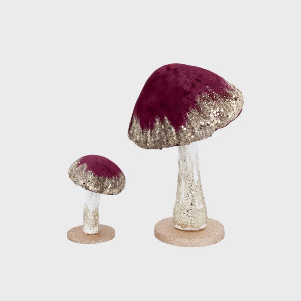 Burgundy Velvet Toadstools