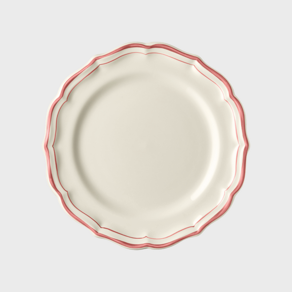 Gien Coral Scallop Edge Dessert/Side Plate