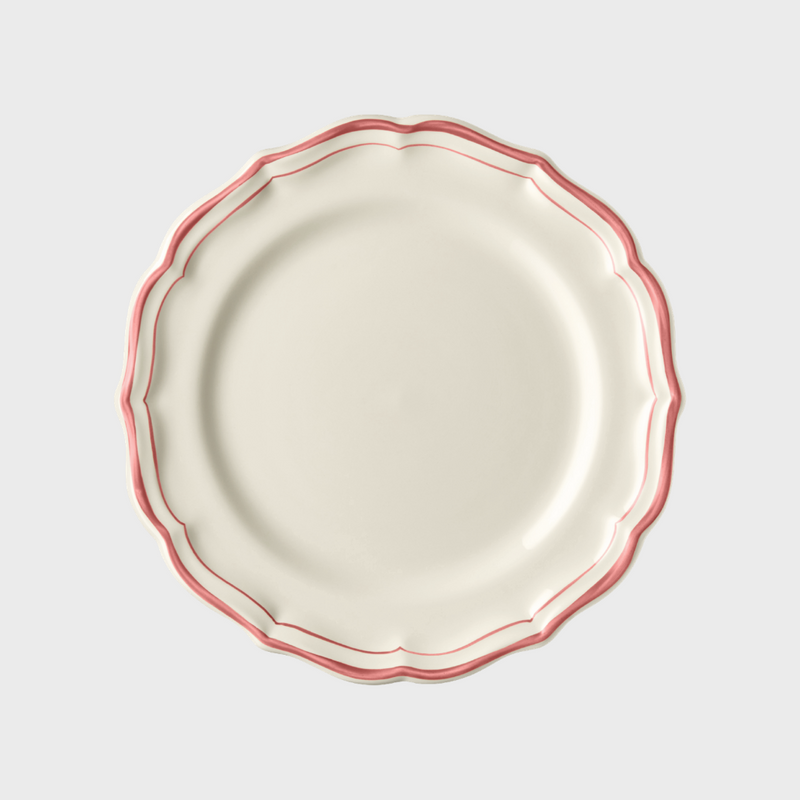 Gien Coral Scallop Edge Dessert/Side Plate