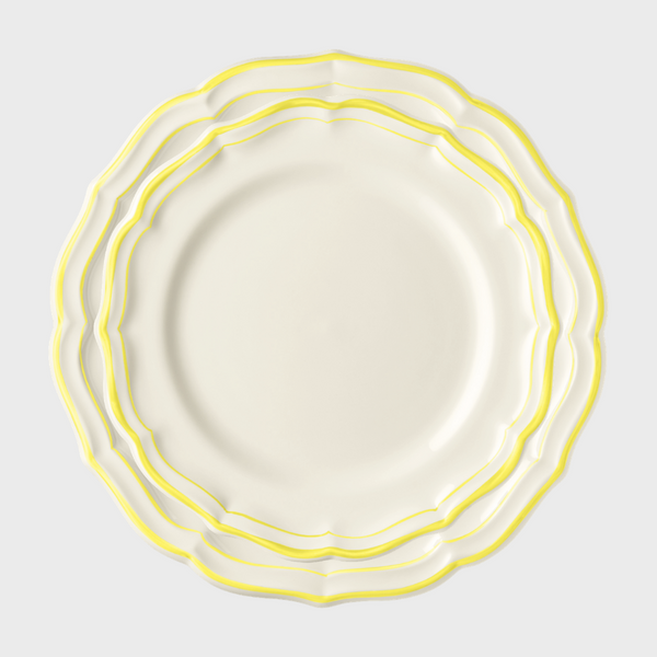 Gien Citron Scallop Edge Dessert/Side Plate