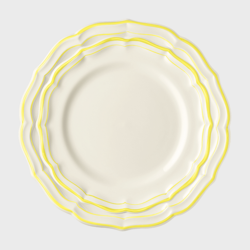 Gien Citron Scallop Edge Dessert/Side Plate