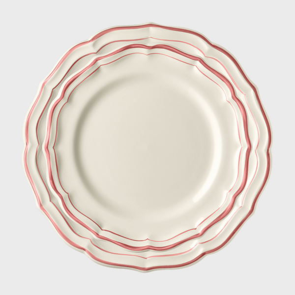 Gien Coral Scallop Edge Dessert/Side Plate