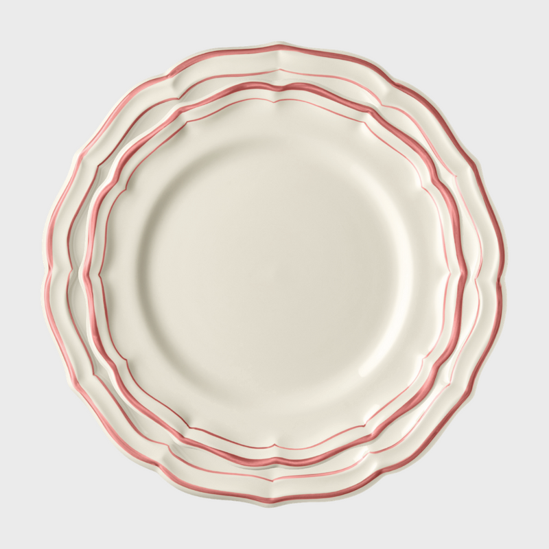 Gien Coral Scallop Edge Dessert/Side Plate