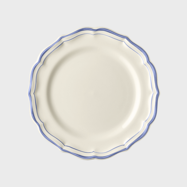 Gien Blue Scallop Edge Dessert/Side Plate