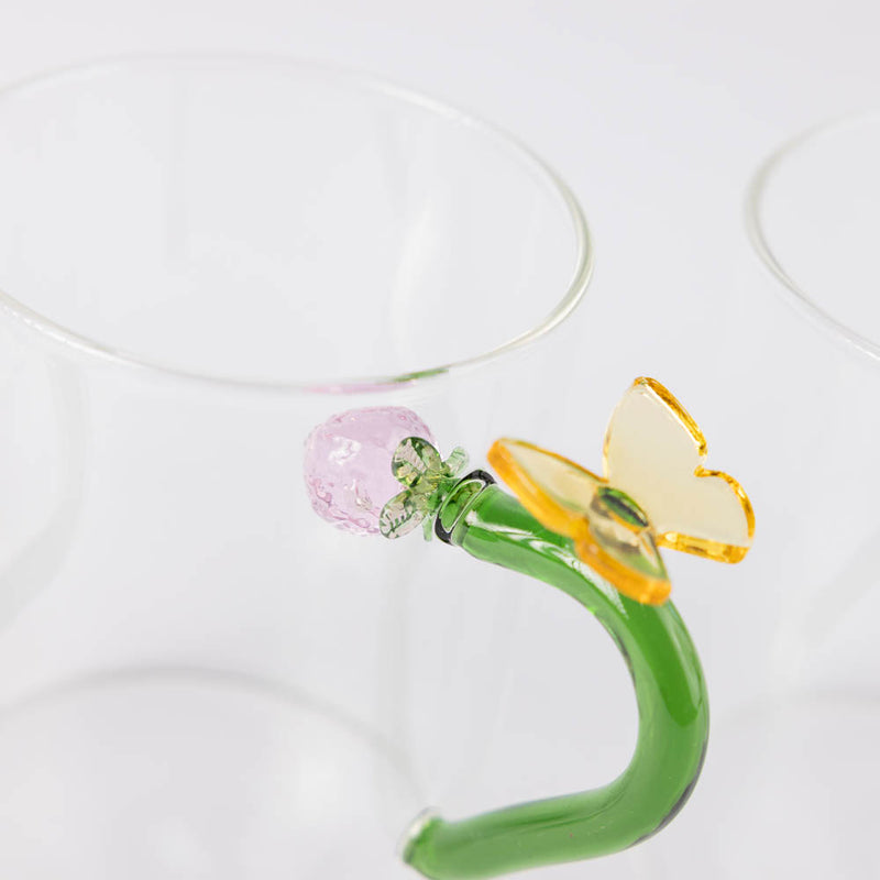 Fruit & Flower Mug with Butterfly