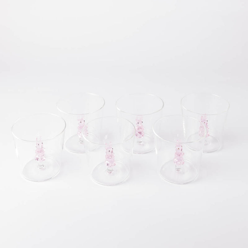 Pink Rabbit Tumblers - Set of six