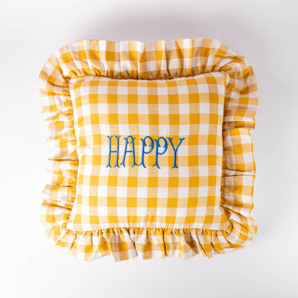 Happy Gingham Cushion