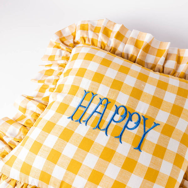Happy Gingham Cushion