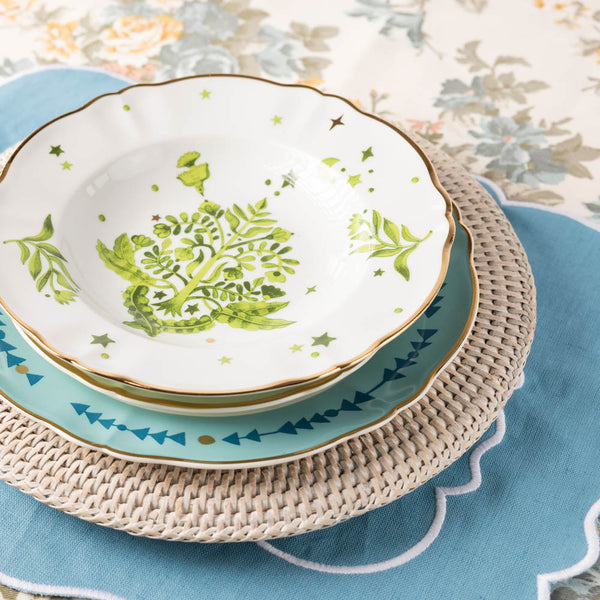 Floreale Salad/Soup Plate with Floral Design