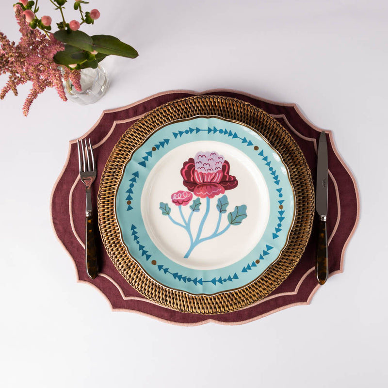 Dinner Plate with Floral Design