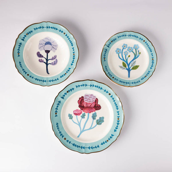 Soup/Salad Plate with Floral Design
