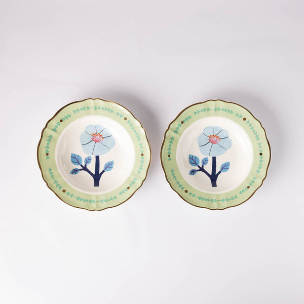 Soup/Salad Plate with Floral Design