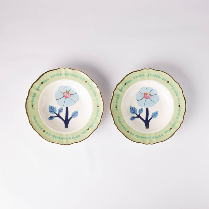 Soup/Salad Plate with Floral Design