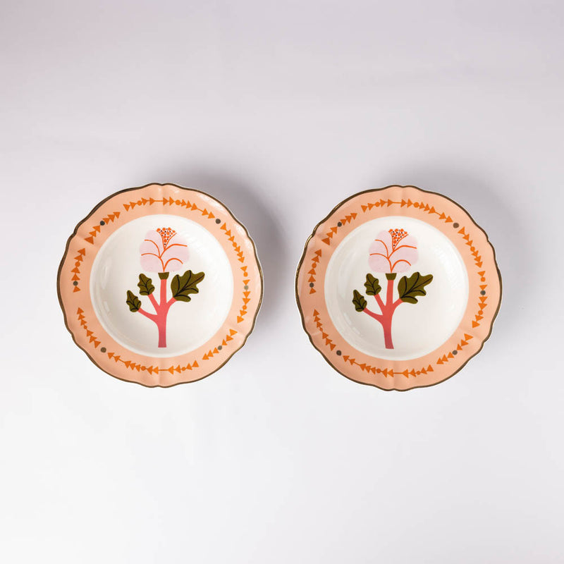 Soup/Salad Plate with Floral Design