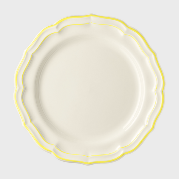 Gien Citron Scallop Edge Dinner Plate