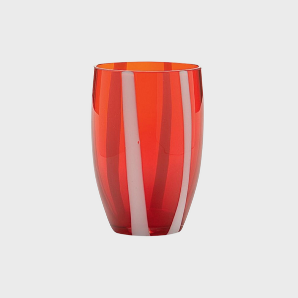 Red Gessato Glasses – Set of Two